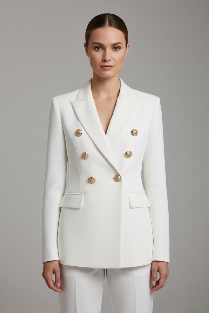 Camille | Blazer long à double boutonnage