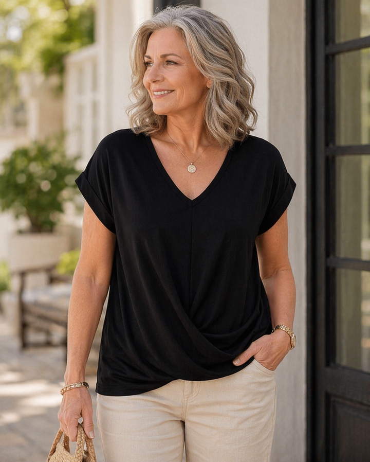 Carolyn | Haut en V fluide et flatteur