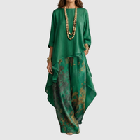 Cariola | Ensemble Deux Pièces en Coton-Silk avec Tunique Asymétrique