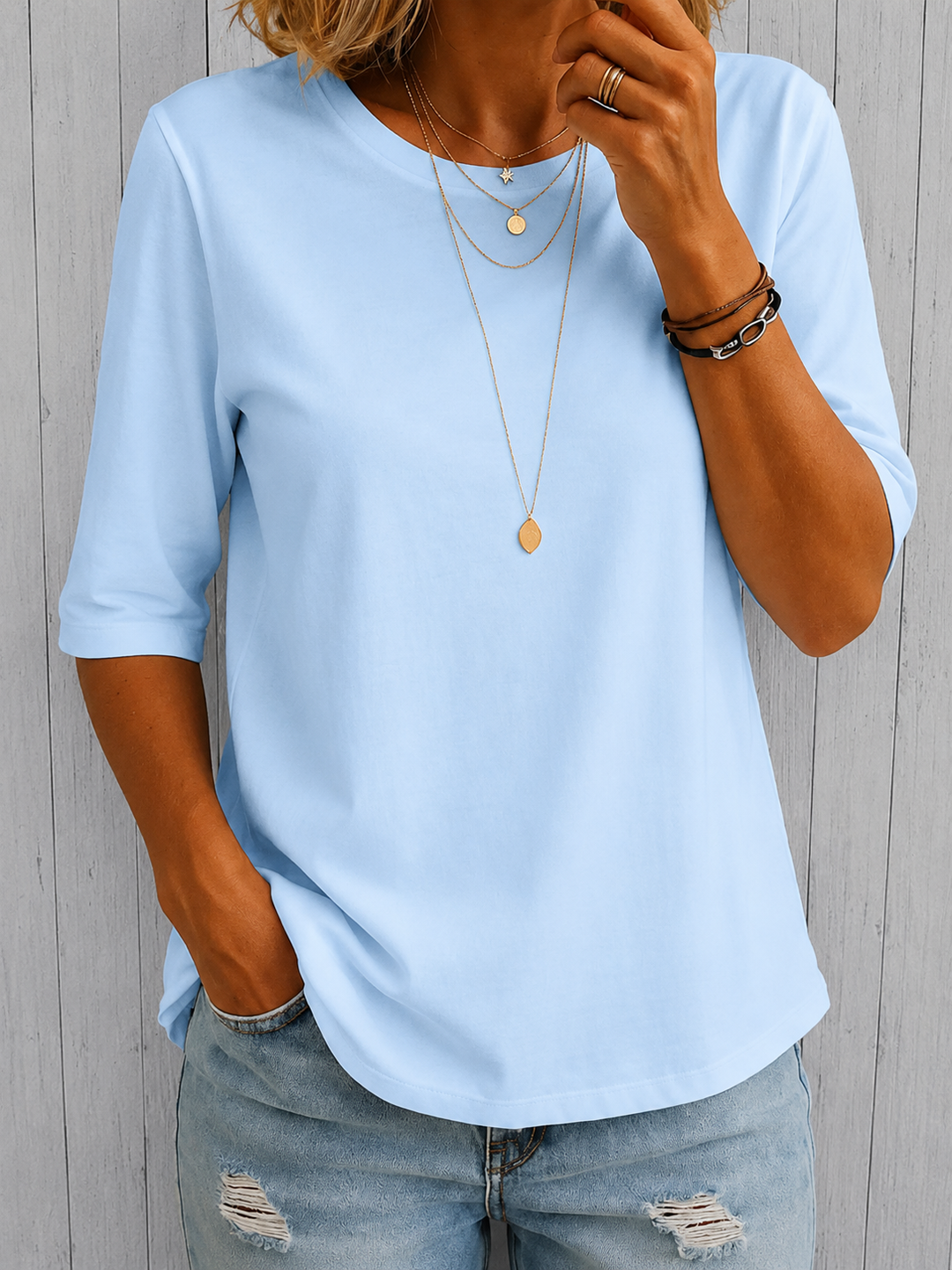 Pauline t-shirt confort - Bleu