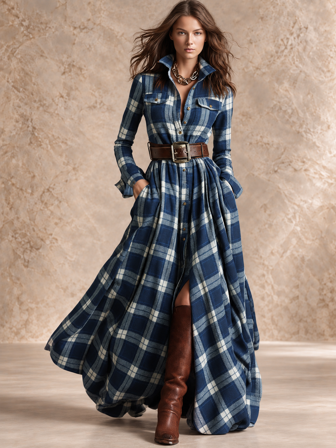 Adrienne™ | Chic de Chemise, Charme de Carreaux