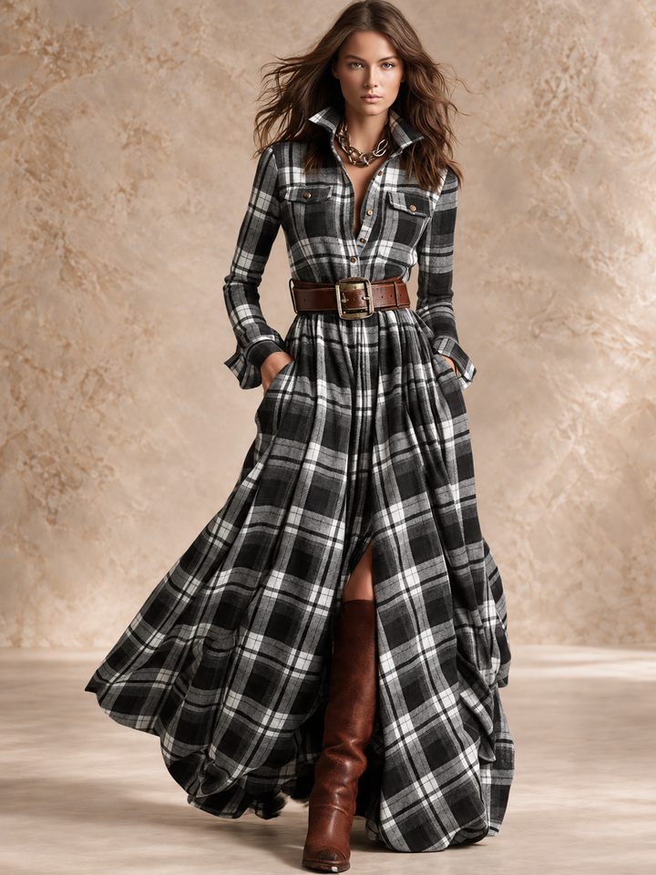 Adrienne™ | Chic de Chemise, Charme de Carreaux