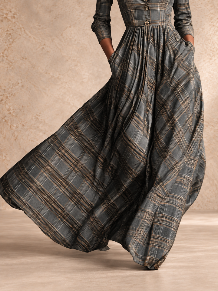 Ernestine™ | Carreaux Classiques, Jupe Ample