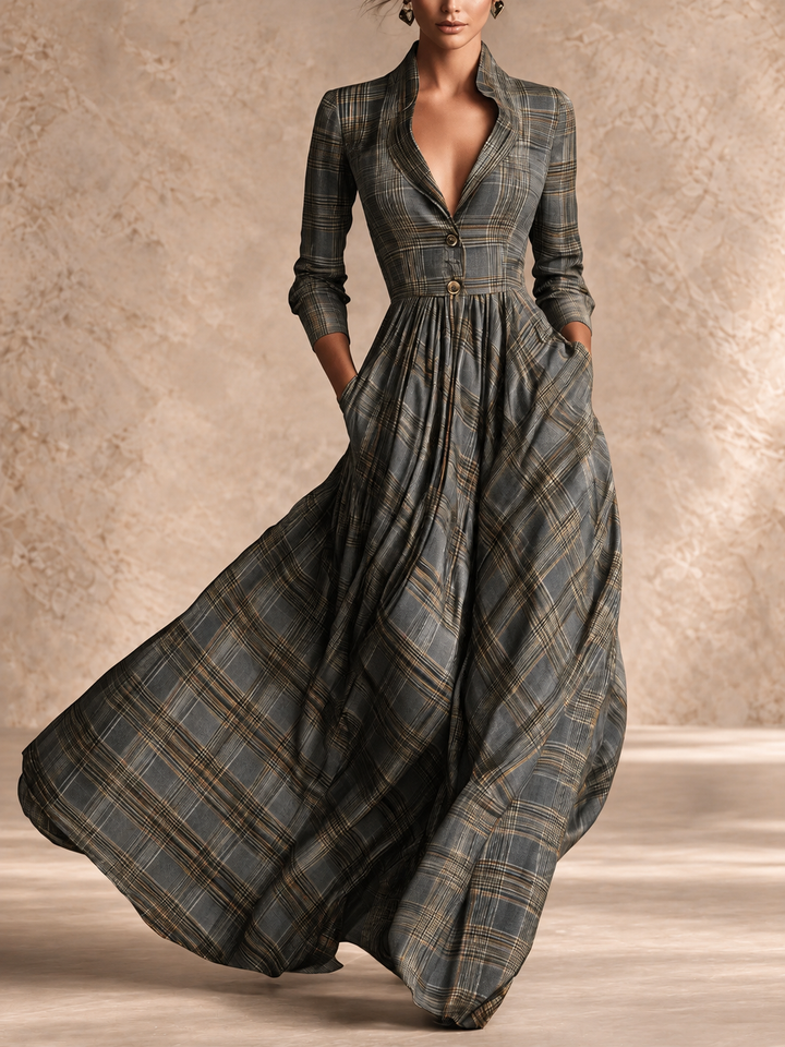 Ernestine™ | Carreaux Classiques, Jupe Ample