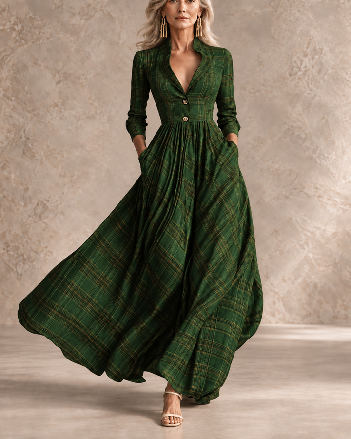 Ernestine™ | Carreaux Classiques, Jupe Ample