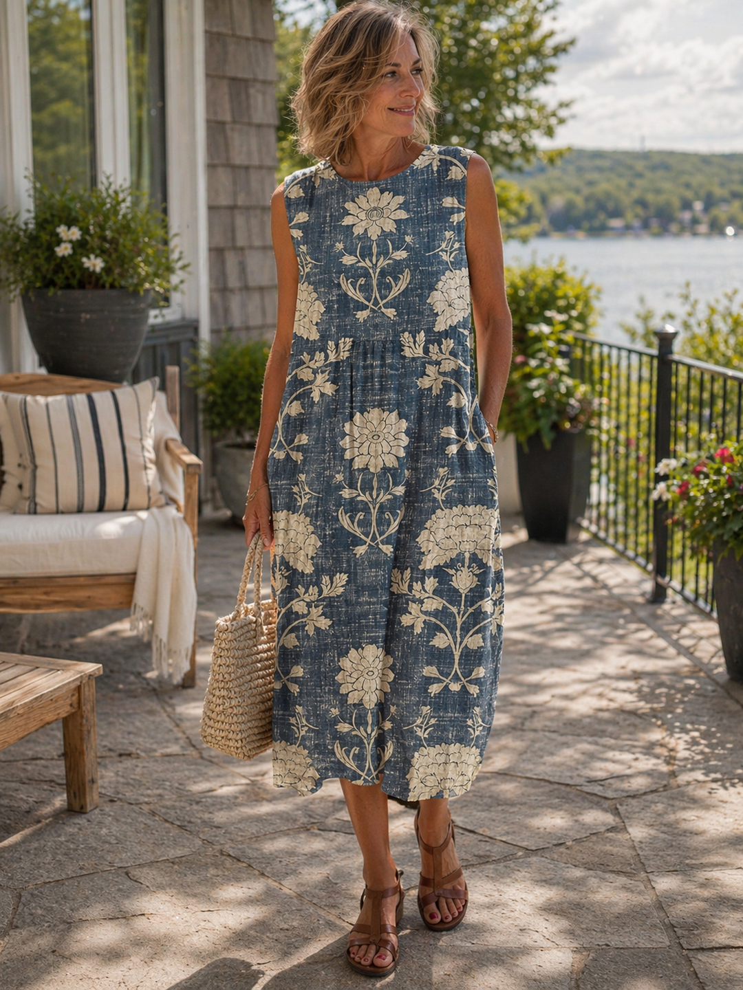 Belle | Robe midi bohème élégante et fluide