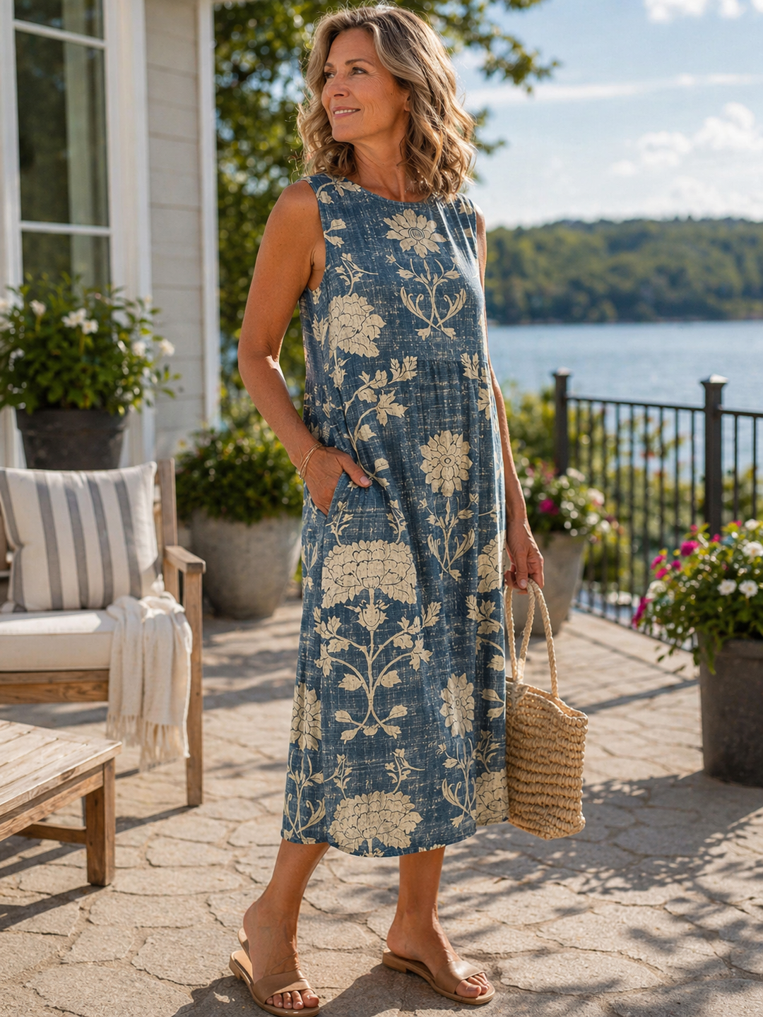 Belle | Robe midi bohème élégante et fluide