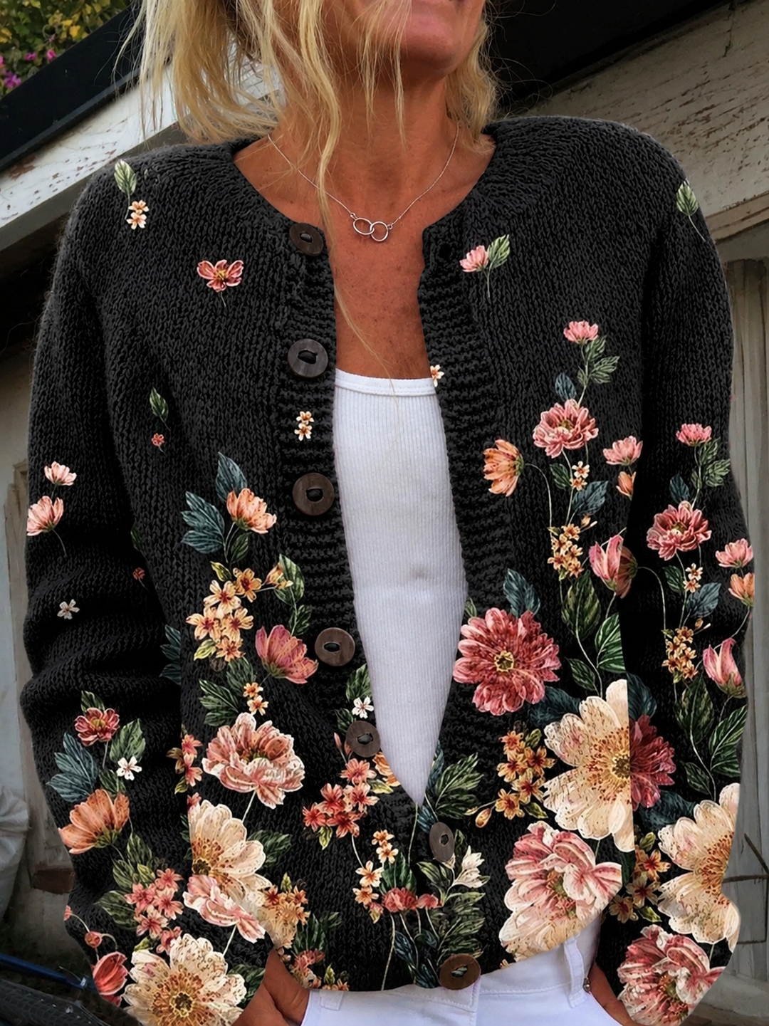 Kivara™ | Cardigan Floral Vintage