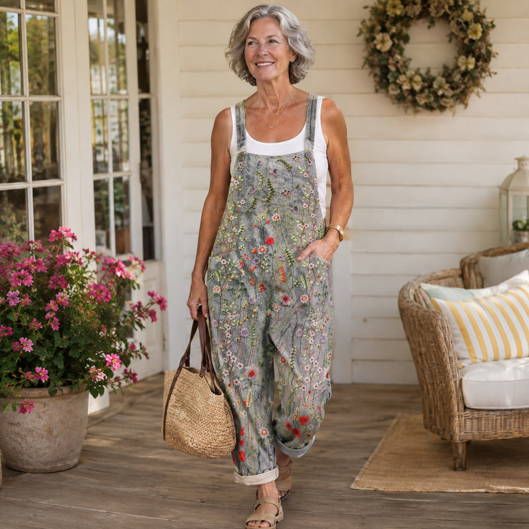 Lora | Salopette ample à imprimé floral