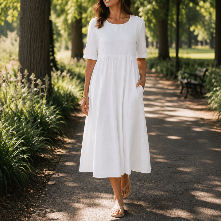 Robe Amelie | Midi Cintrée Silhouette Flatteuse