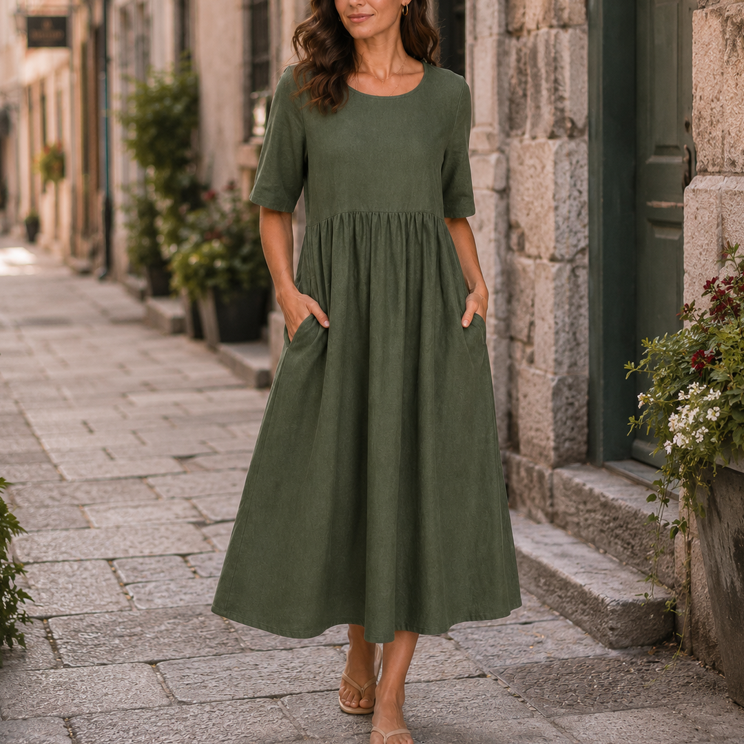 Robe Amelie | Midi Cintrée Silhouette Flatteuse