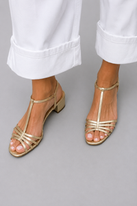 Allegra | Sandales Dorées Élégance Quotidienne