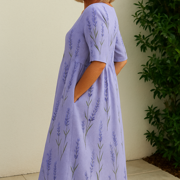 Emma | Robe Midi Décontractée - Élégance Quotidienne