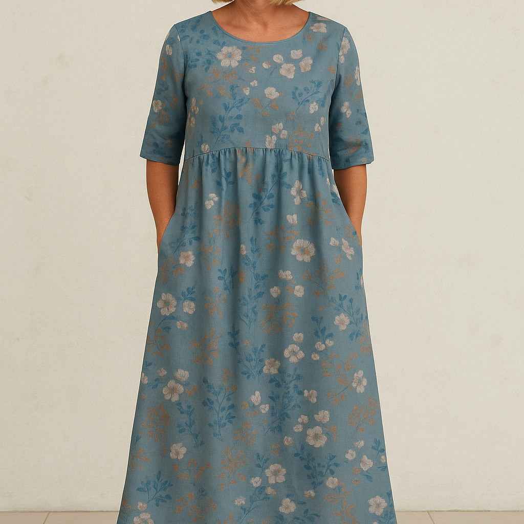Emma | Robe Midi Décontractée - Élégance Quotidienne
