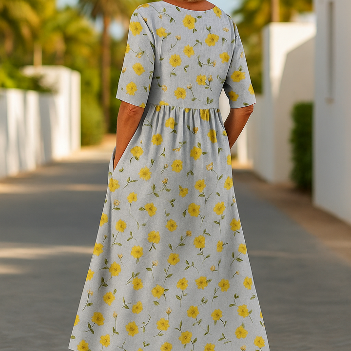 Emma | Robe Midi Décontractée - Élégance Quotidienne