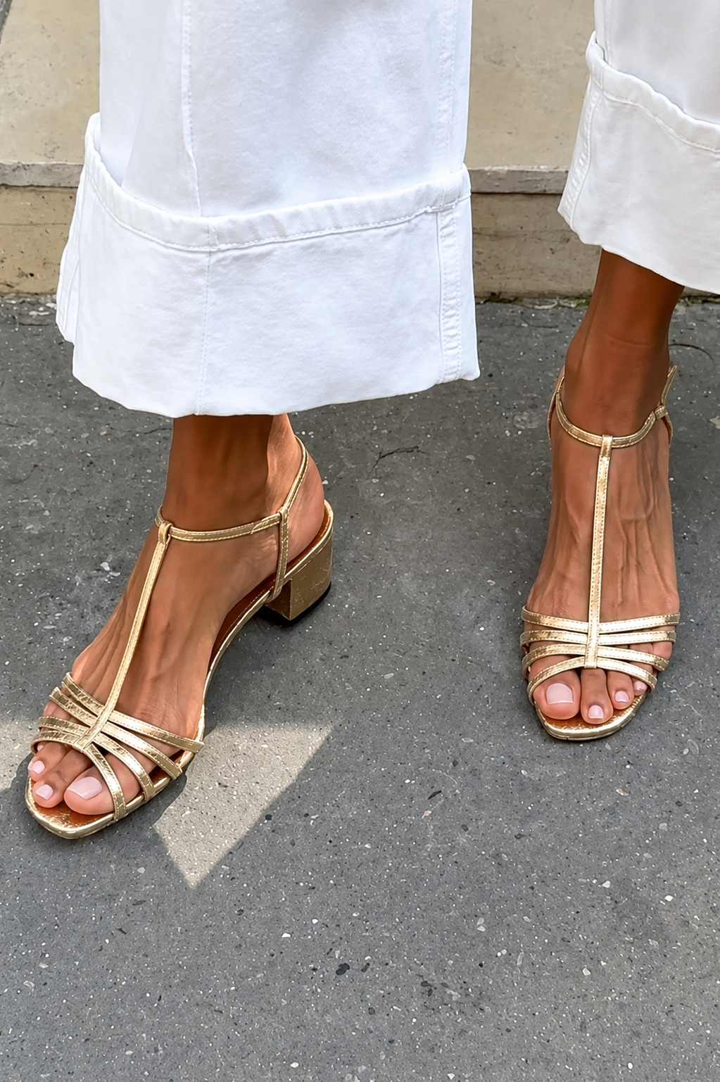 Allegra | Sandales Dorées Élégance Quotidienne