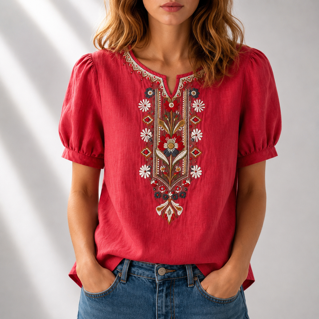 Seraphina | Blouse Brodée Florale