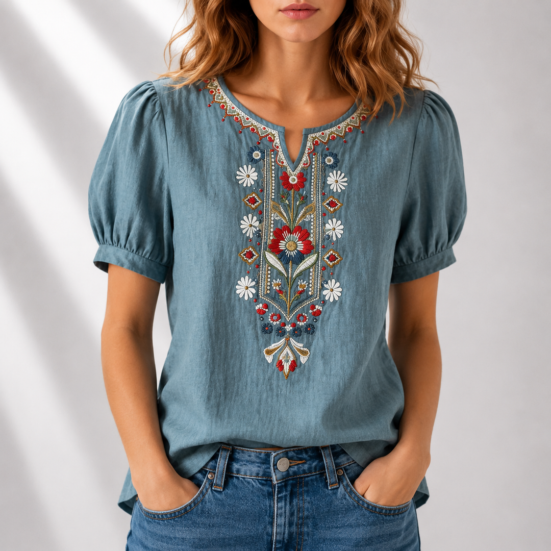 Seraphina | Blouse Brodée Florale