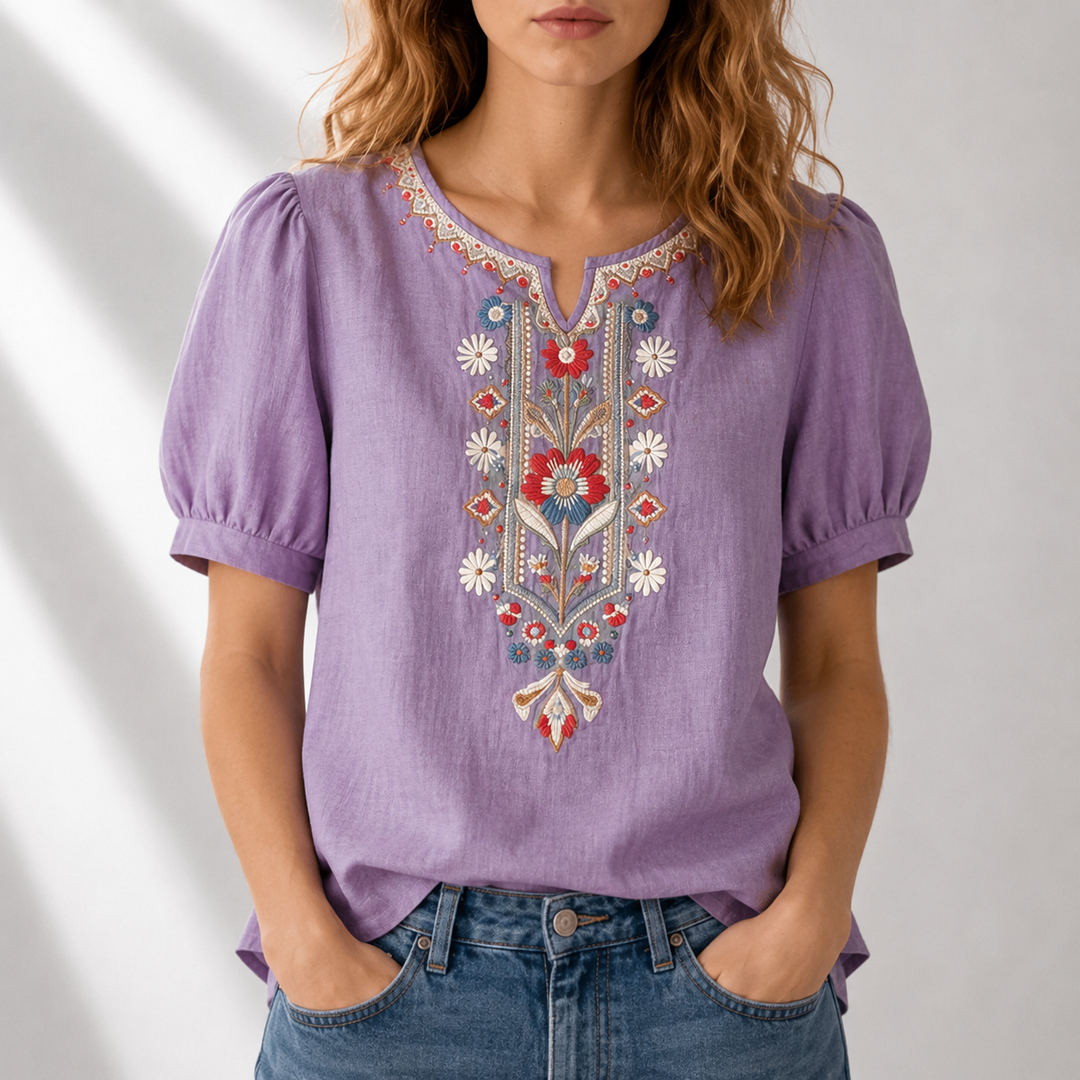 Seraphina | Blouse Brodée Florale