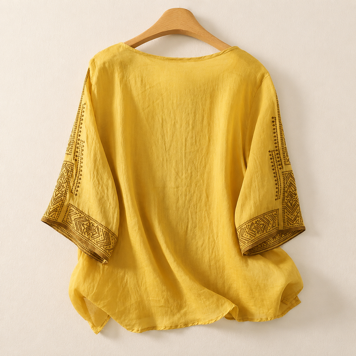 Celine | Blouse en Coton Lin
