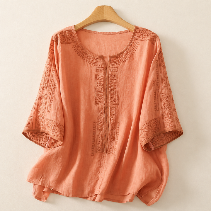 Celine | Blouse en Coton Lin
