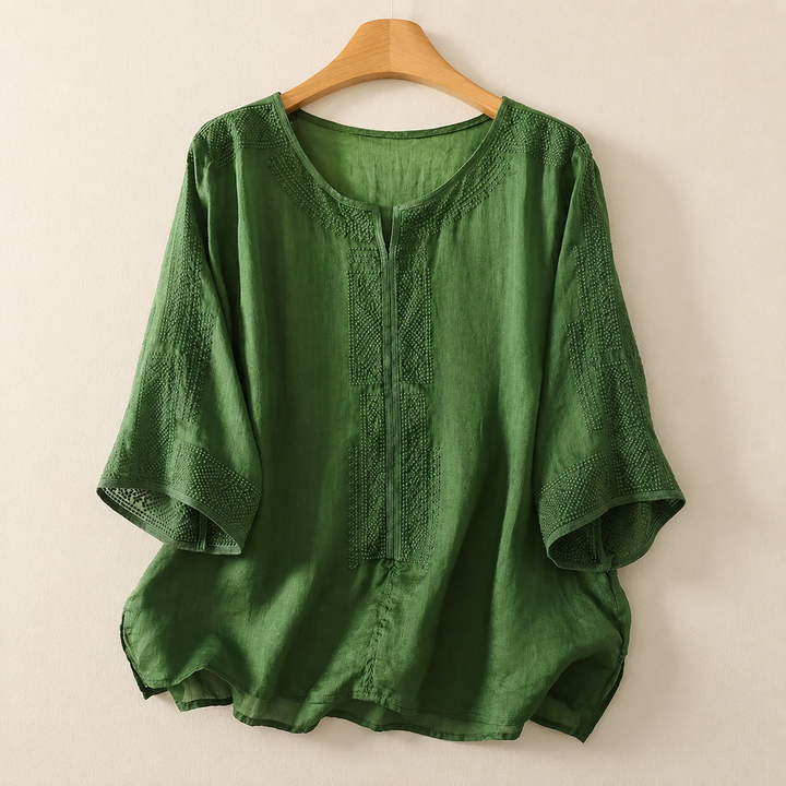 Celine | Blouse en Coton Lin