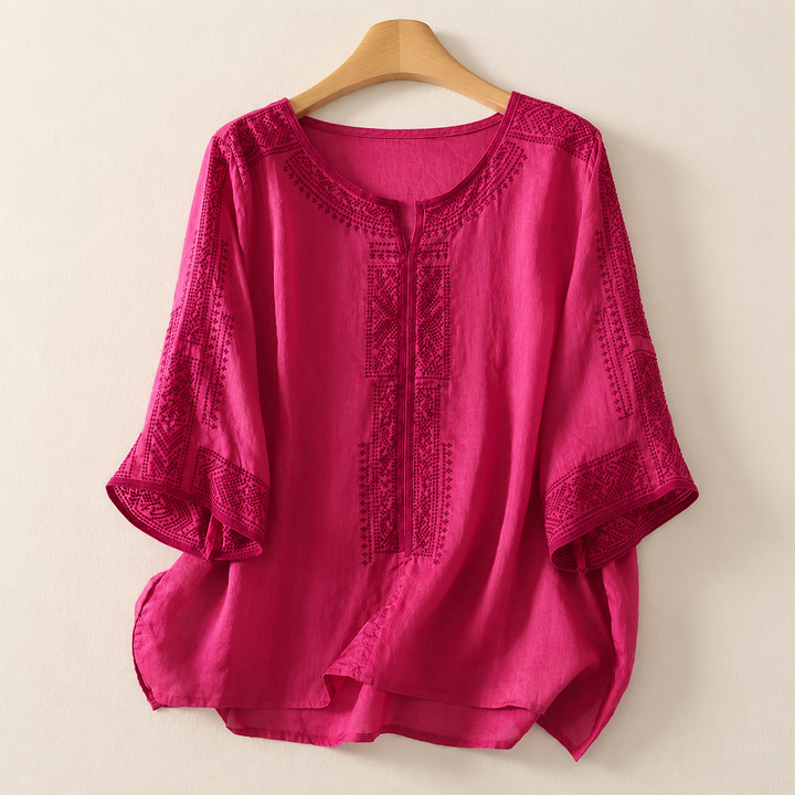 Celine | Blouse en Coton Lin