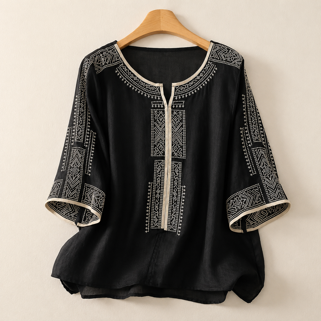 Celine | Blouse en Coton Lin