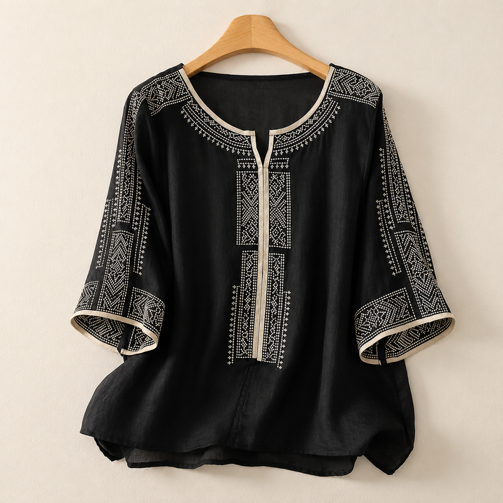 Celine | Blouse en Coton Lin