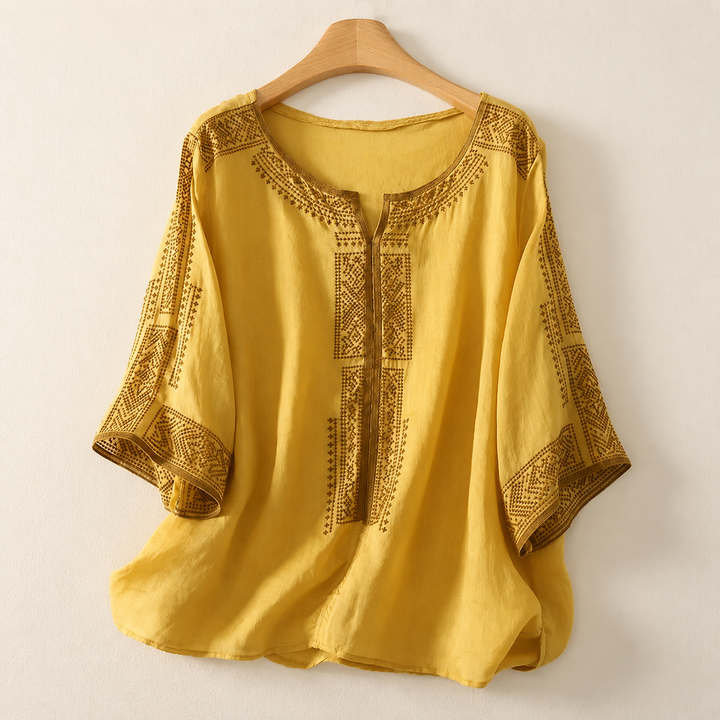 Celine | Blouse en Coton Lin