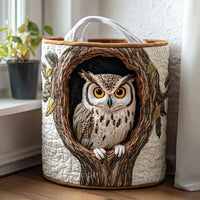 Micheline™ | Panier Matelassé Hibou Douillet