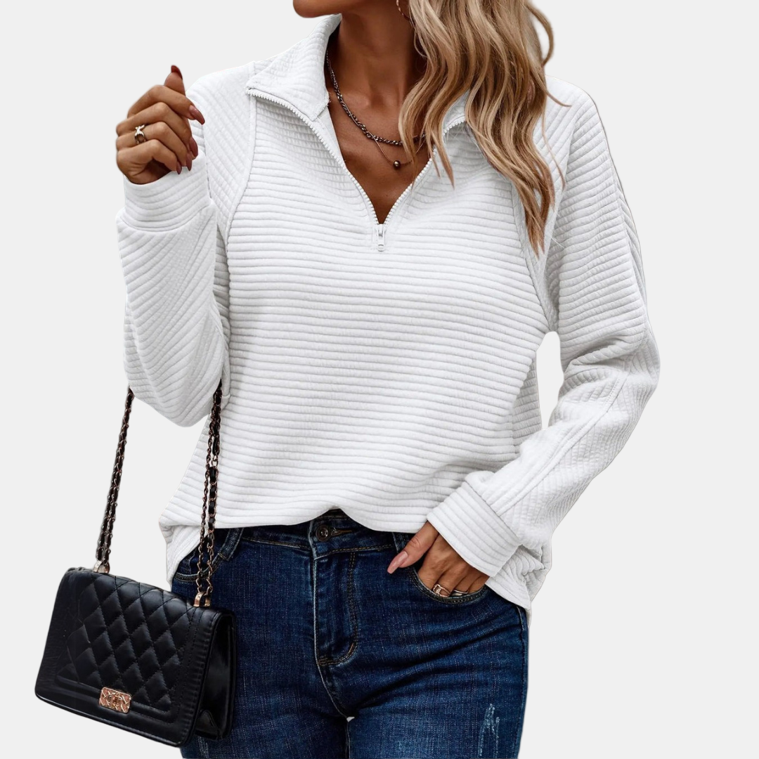 Maevira | Pull à Détail à Zip Demi