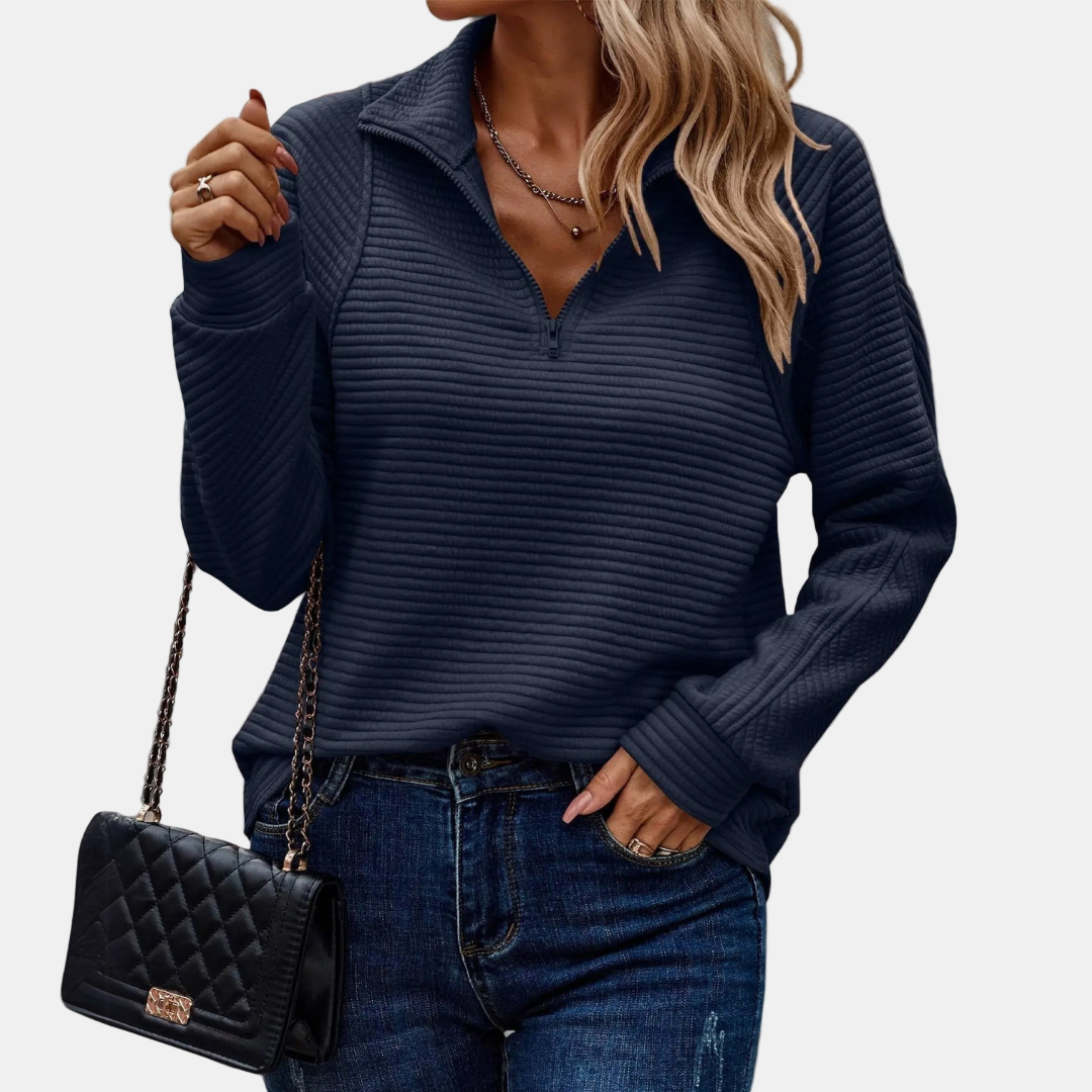 Maevira | Pull à Détail à Zip Demi