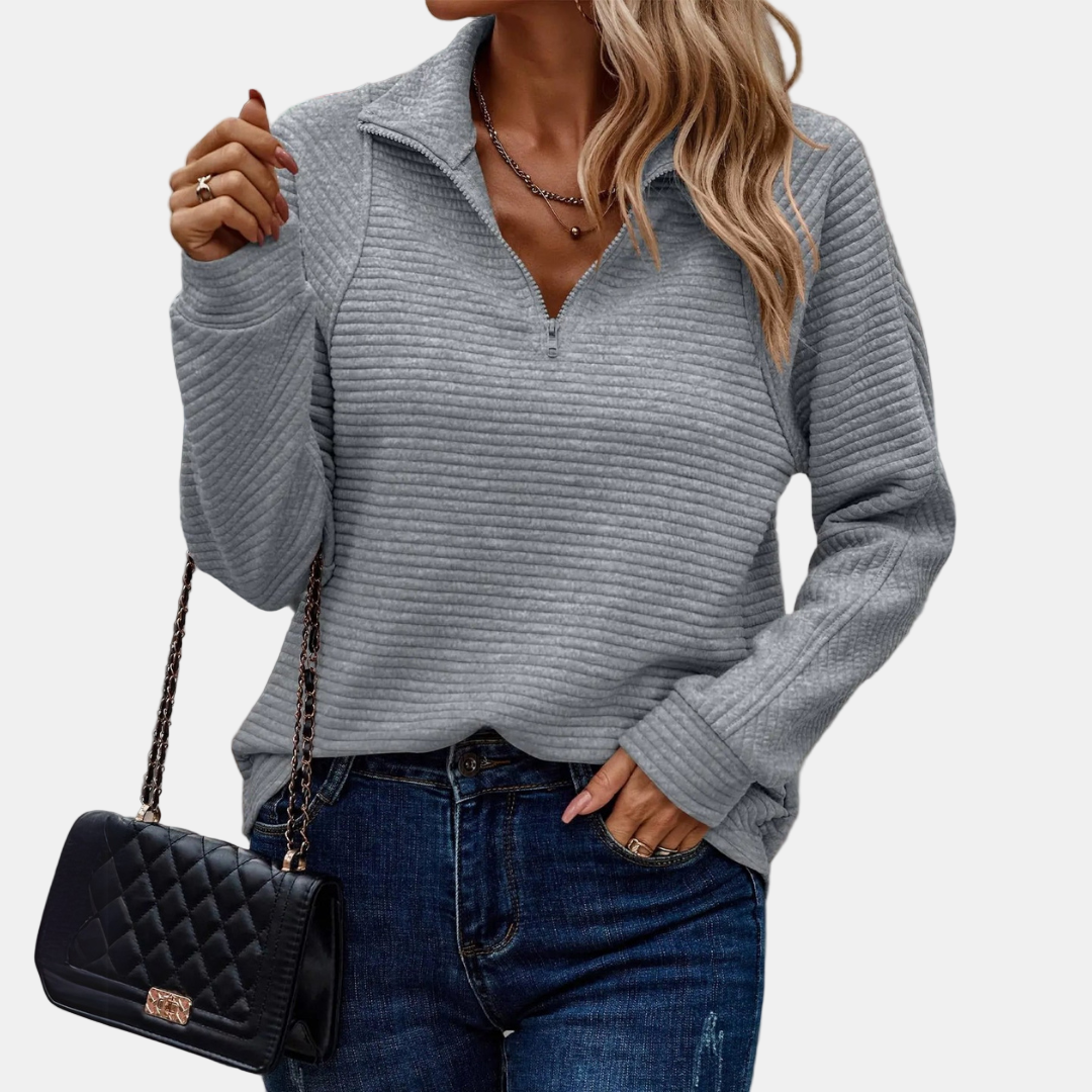 Maevira | Pull à Détail à Zip Demi