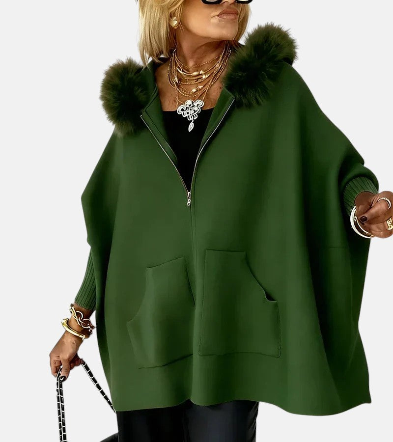 ARABELLE™ | Manteau à Capuche Décontracté avec Col en Fourrure