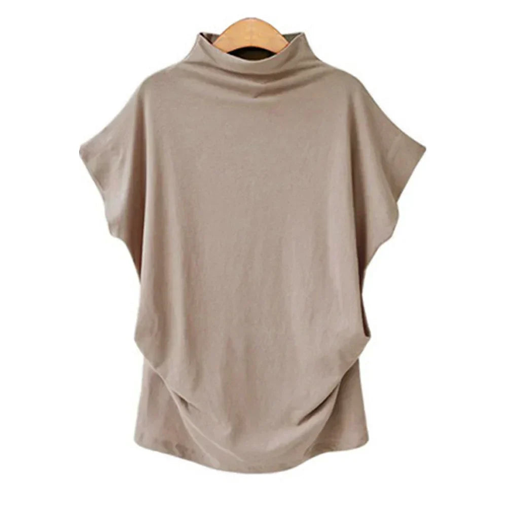 Lyra | Blouse à col roulé à manches courtes