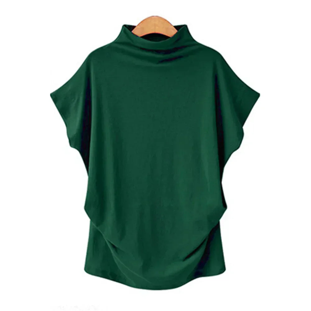 Lyra | Blouse à col roulé à manches courtes