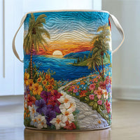 Marie-Louise™ | Panier Matelassé Coucher de Soleil Fleuri