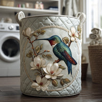 Daisy | Panier à linge matelassé motif colibri