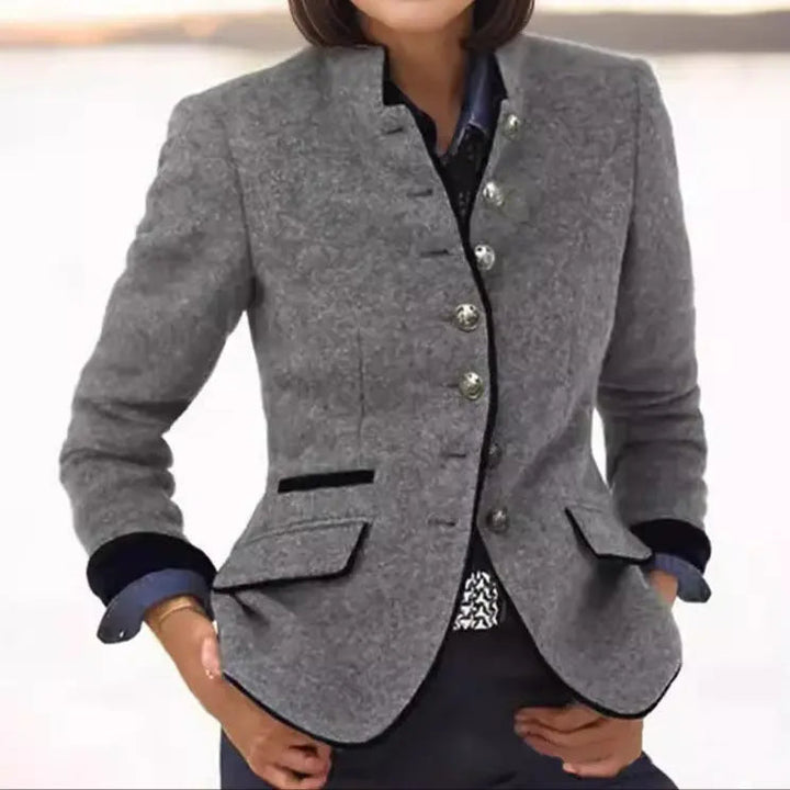 Zara | Blazer en laine avec passepoil contrastant