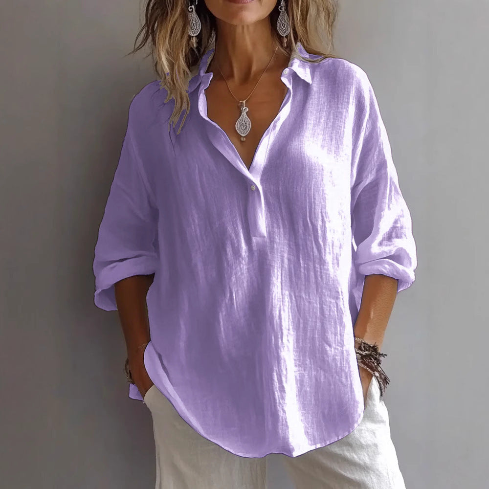 DIANE | BLOUSE LOOSE À COL EN V