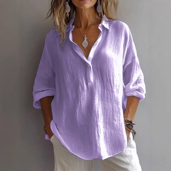 DIANE | BLOUSE LOOSE À COL EN V