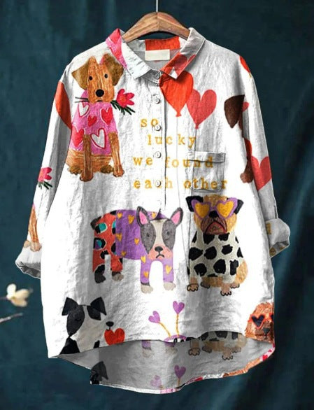 Quinn - Blouse Imprimée Art Vintage