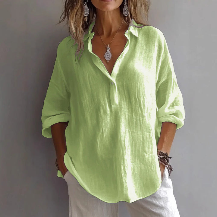 DIANE | BLOUSE LOOSE À COL EN V