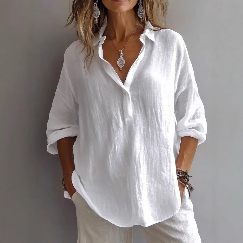 DIANE | BLOUSE LOOSE À COL EN V