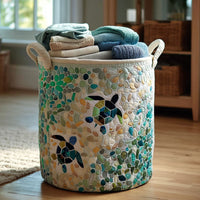 Marie-Soleil™ | Panier Matelassé Tortues Sous Pierres
