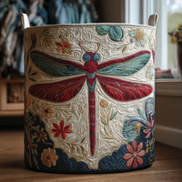 Skye | Panier à linge matelassé à motif libellule