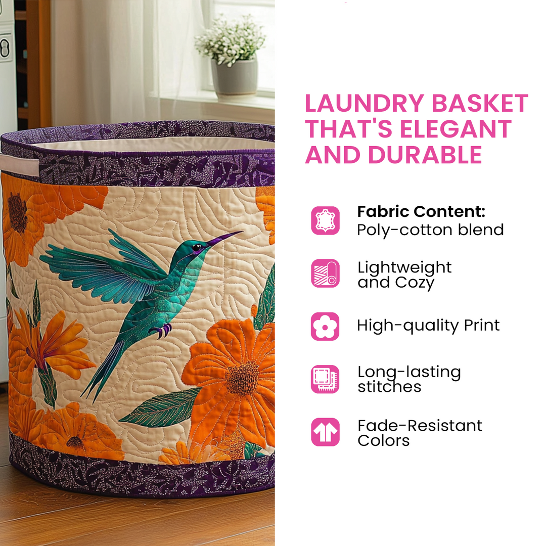 Naomi | Panier à linge matelassé avec motifs nature