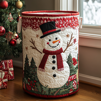 Yvette™ | Panier Matelassé Bonhomme de Neige