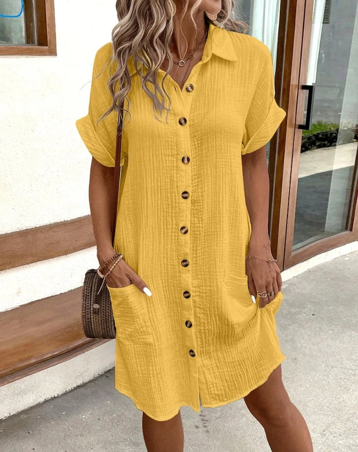 Élise | Robe Chemise en Coton Léger